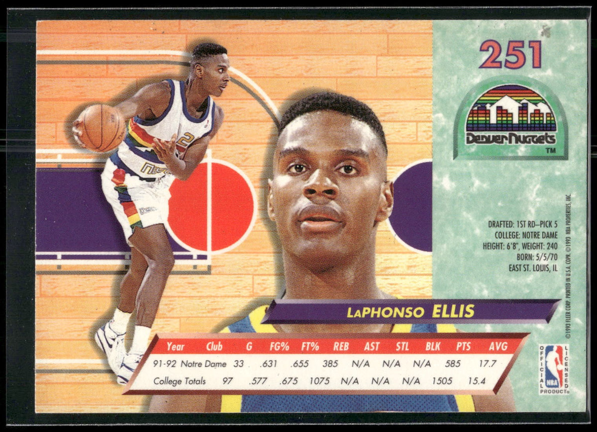 1992-93 Ultra #251 LaPhonso Ellis