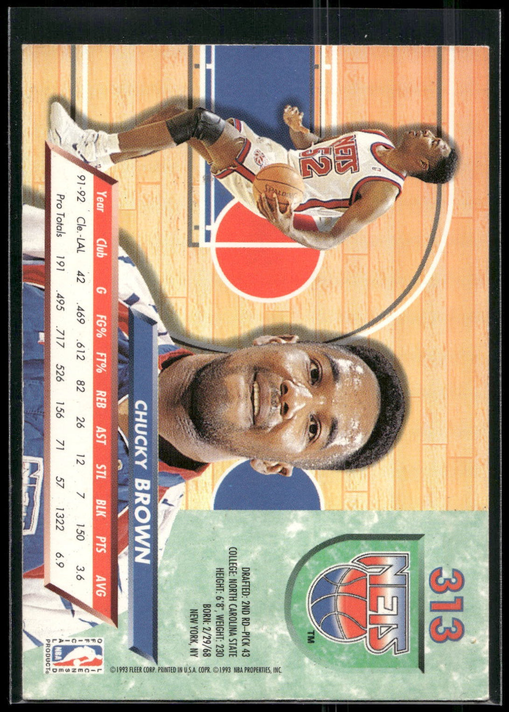 1992-93 Ultra #313 Chucky Brown