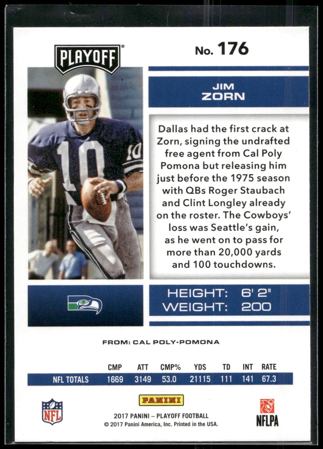 2017 Panini Playoff #176 Jim Zorn