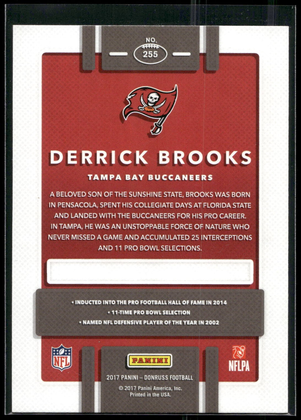 2017 Donruss #255 Derrick Brooks