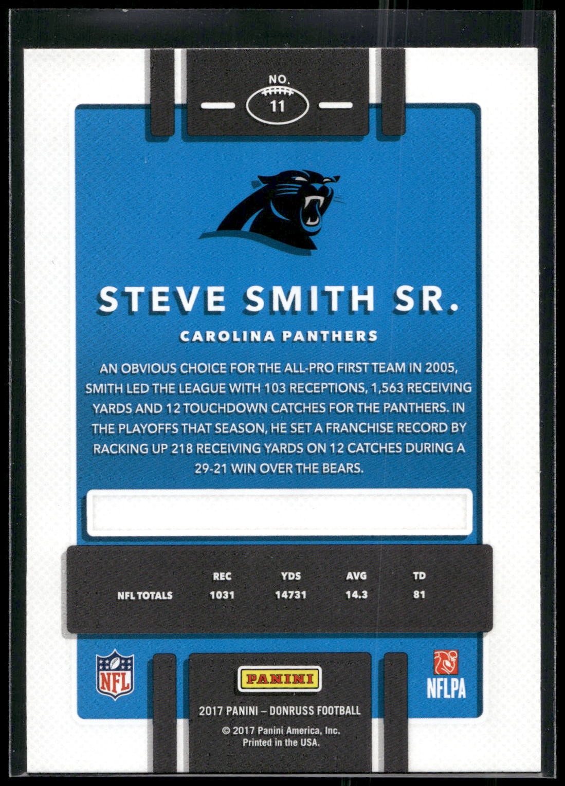 2017 Donruss #11 Steve Smith Sr.