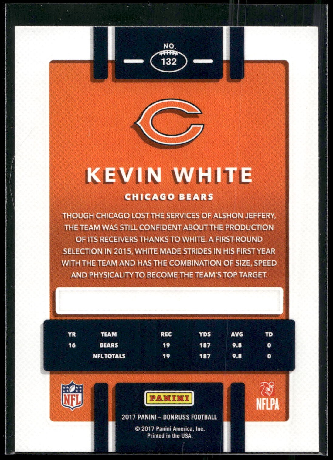 2017 Donruss #132 Kevin White