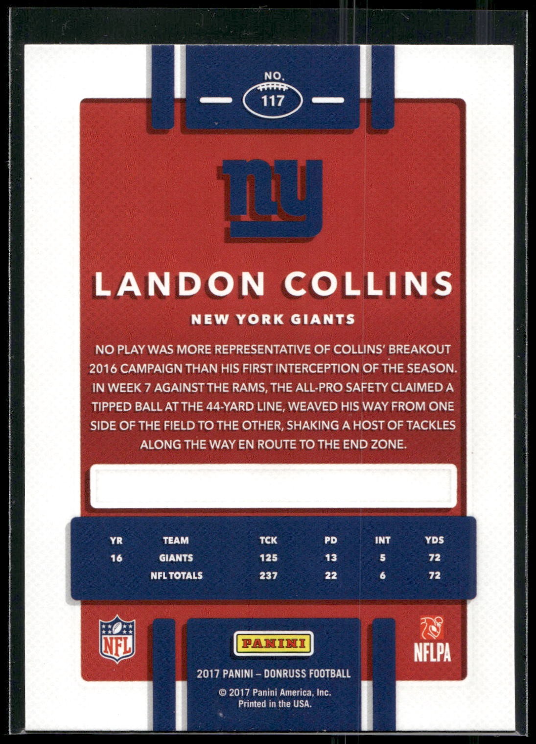 2017 Donruss #117 Landon Collins