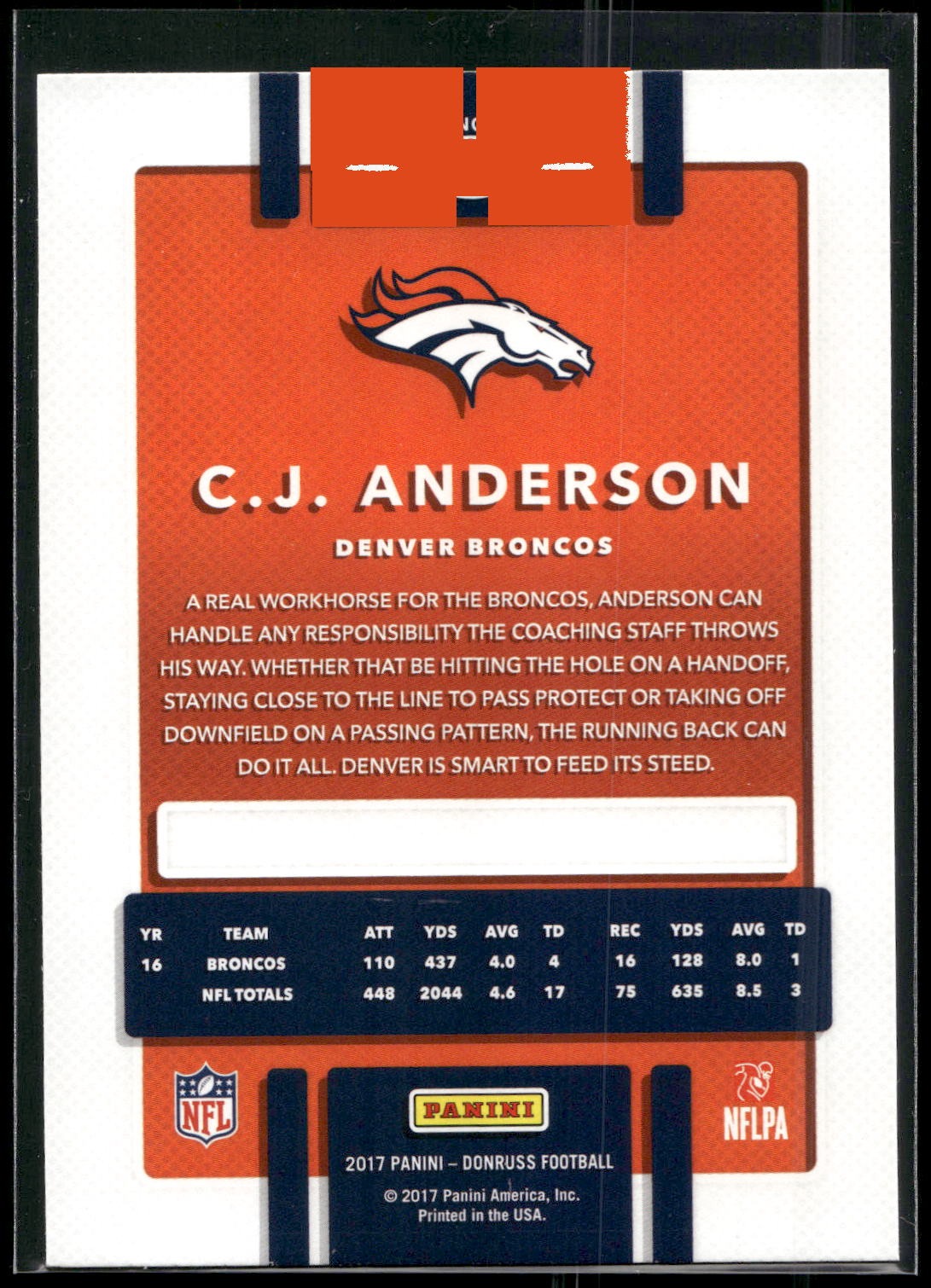 2017 Donruss #5 C.J. Anderson