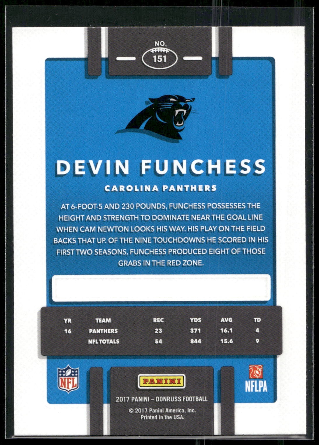 2017 Donruss #151 Devin Funchess