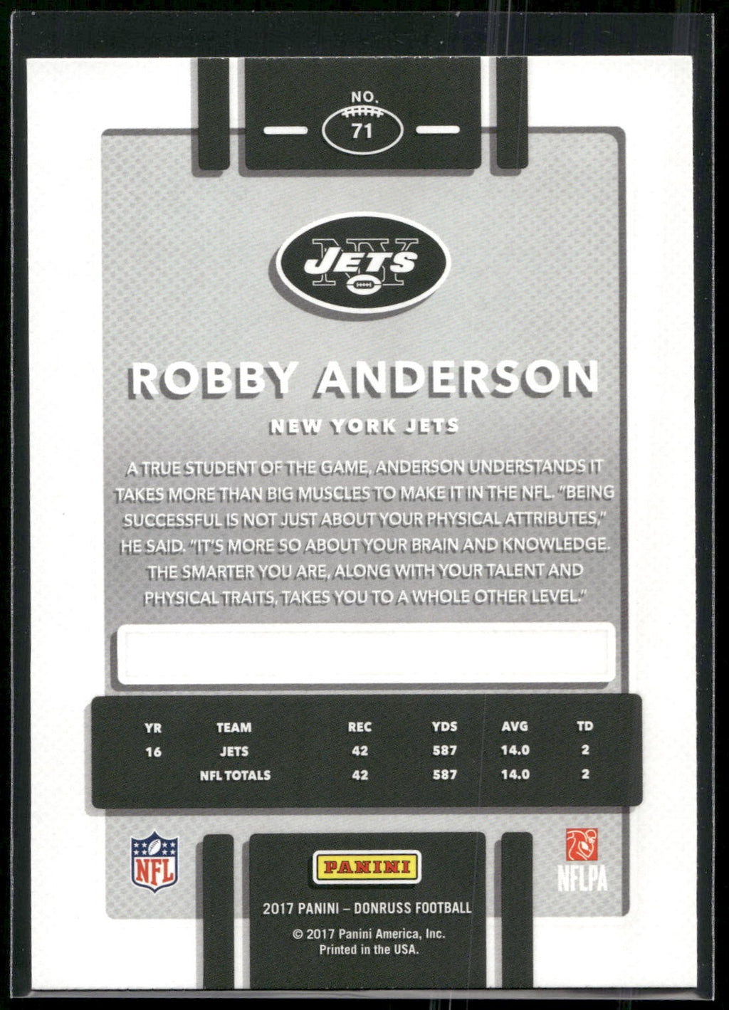 2017 Donruss #71 Robby Anderson