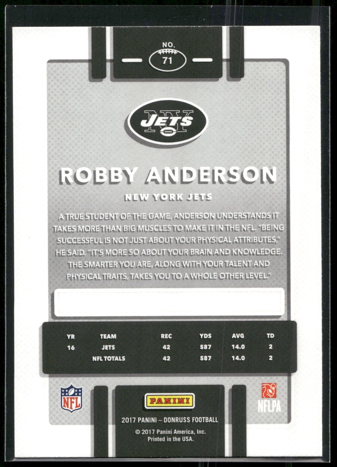 2017 Donruss #71 Robby Anderson