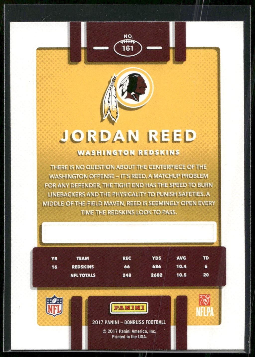 2017 Donruss #161 Jordan Reed