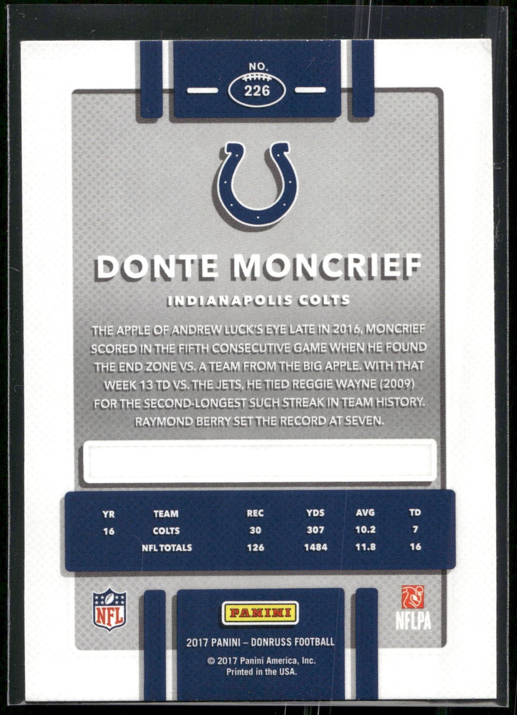 2017 Donruss #226 Donte Moncrief