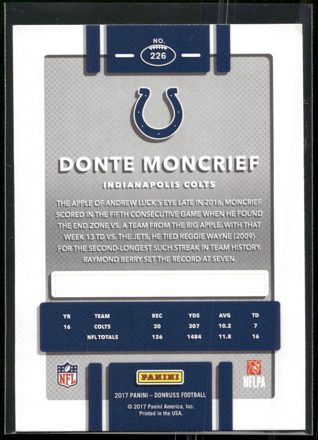 2017 Donruss #226 Donte Moncrief