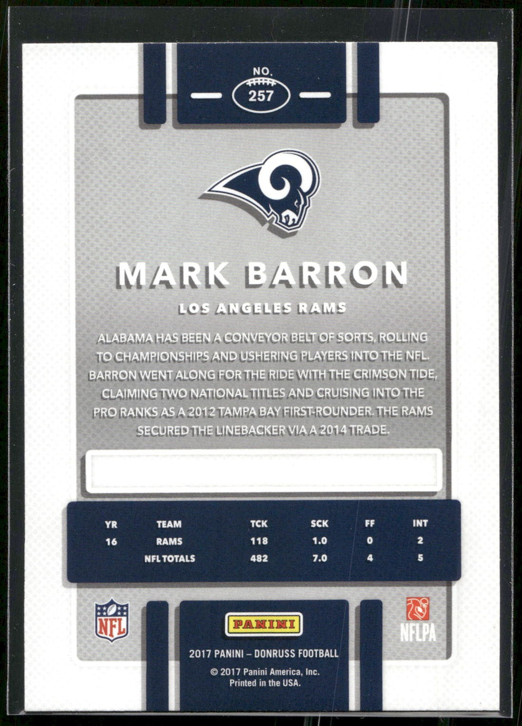 2017 Donruss #257 Mark Barron