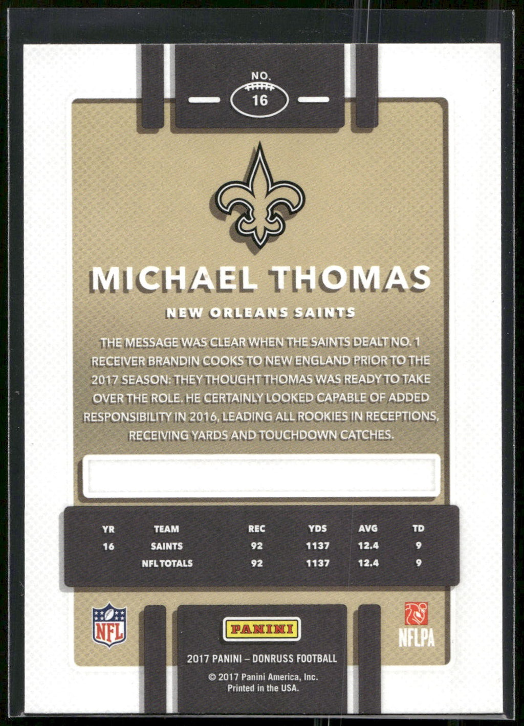 2017 Donruss #16 Michael Thomas