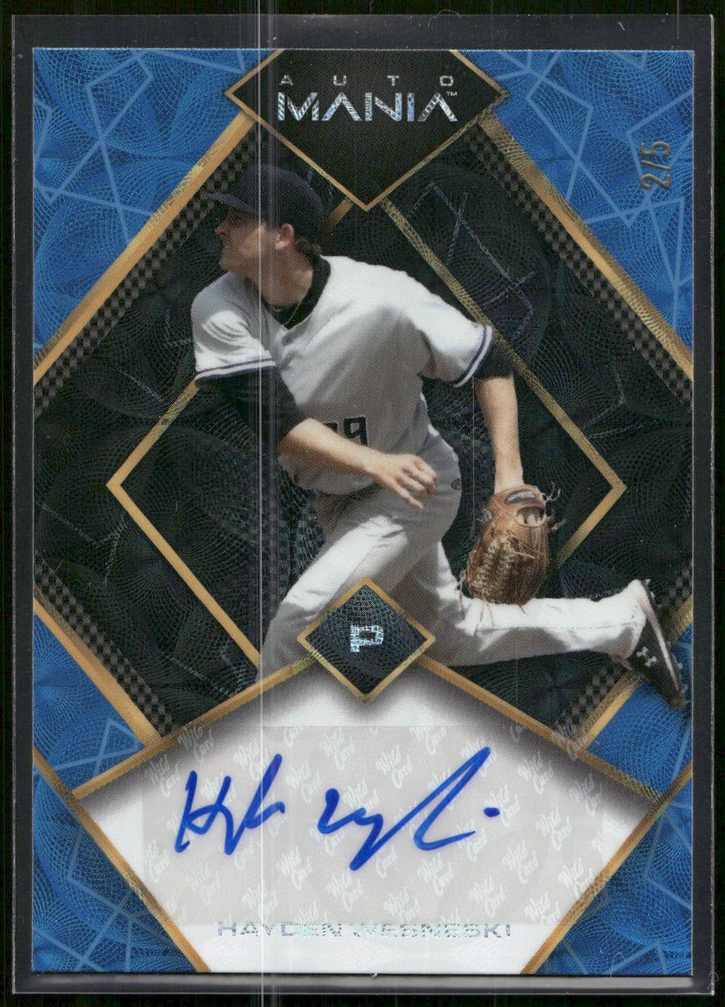 2023 Wild Card AutoMania - Diamond Lazers Blue #AM-D23 Hayden Wesneski #/5