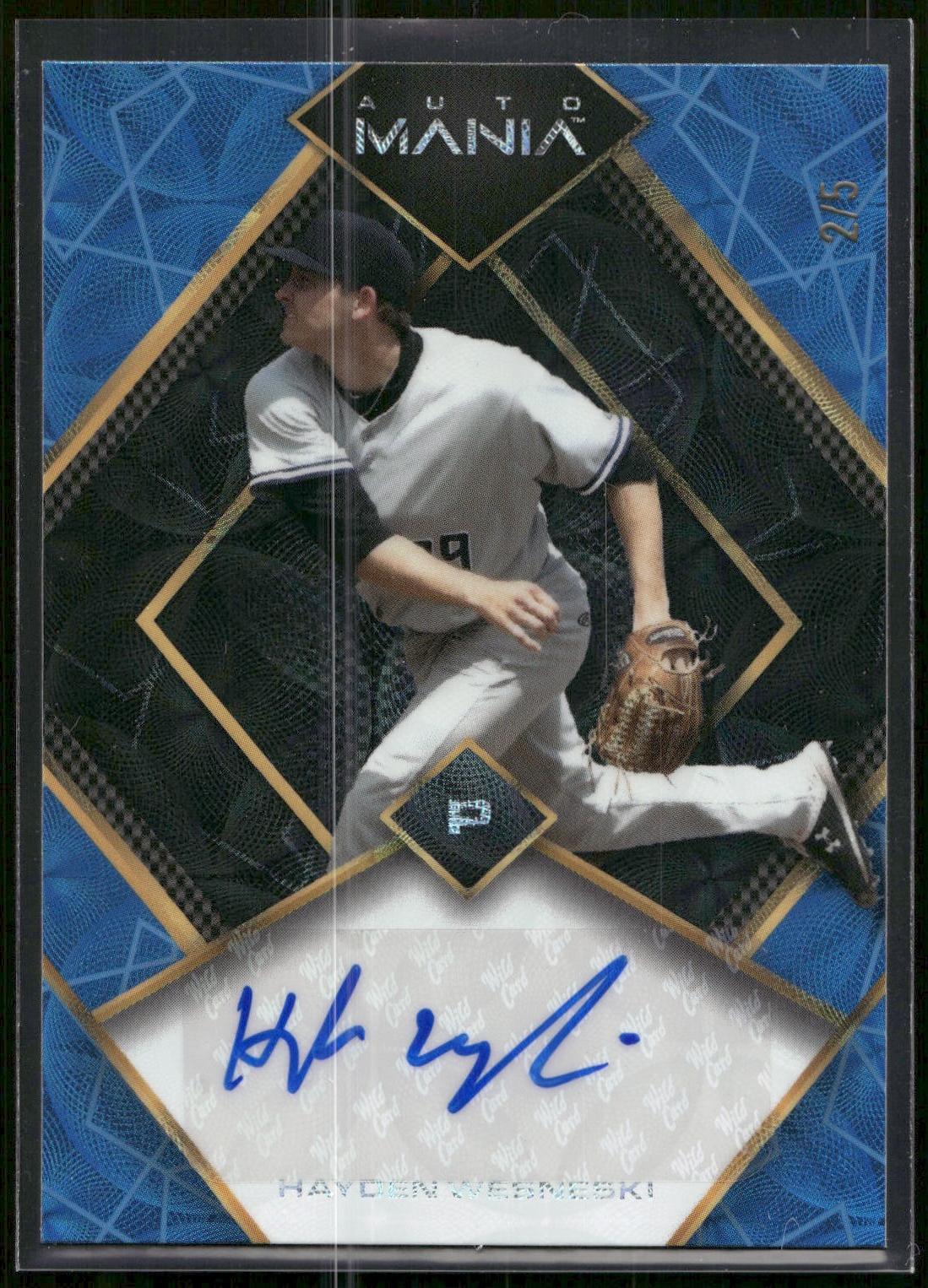 2023 Wild Card AutoMania - Diamond Lazers Blue #AM-D23 Hayden Wesneski #/5