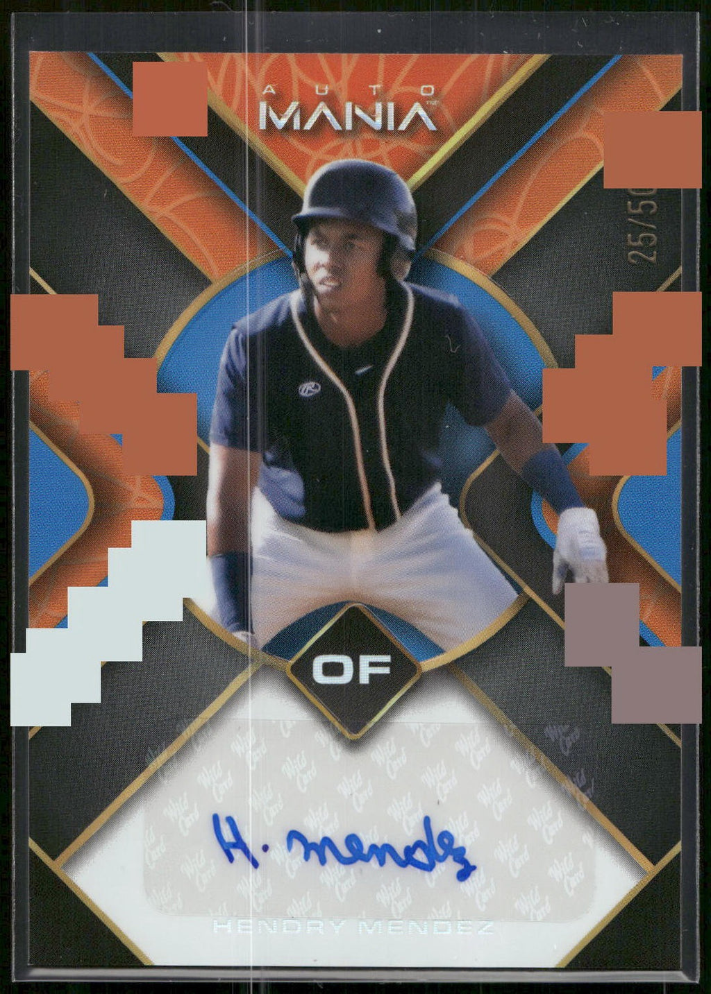 2023 Wild Card AutoMania - Triangle Rainbow Orange #AM-TH25 Hendry Mendez #/50