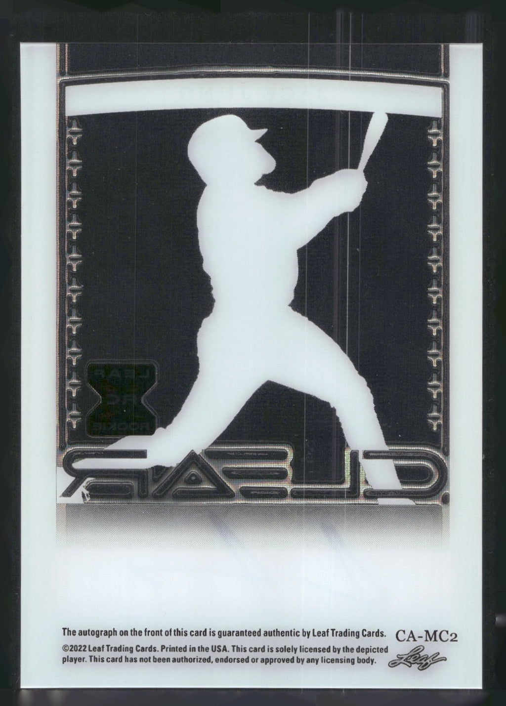 2022 Leaf Trinity #CA-JJ1 Jace Jung Clear Autographs Foil Emerald Spectrum #/15