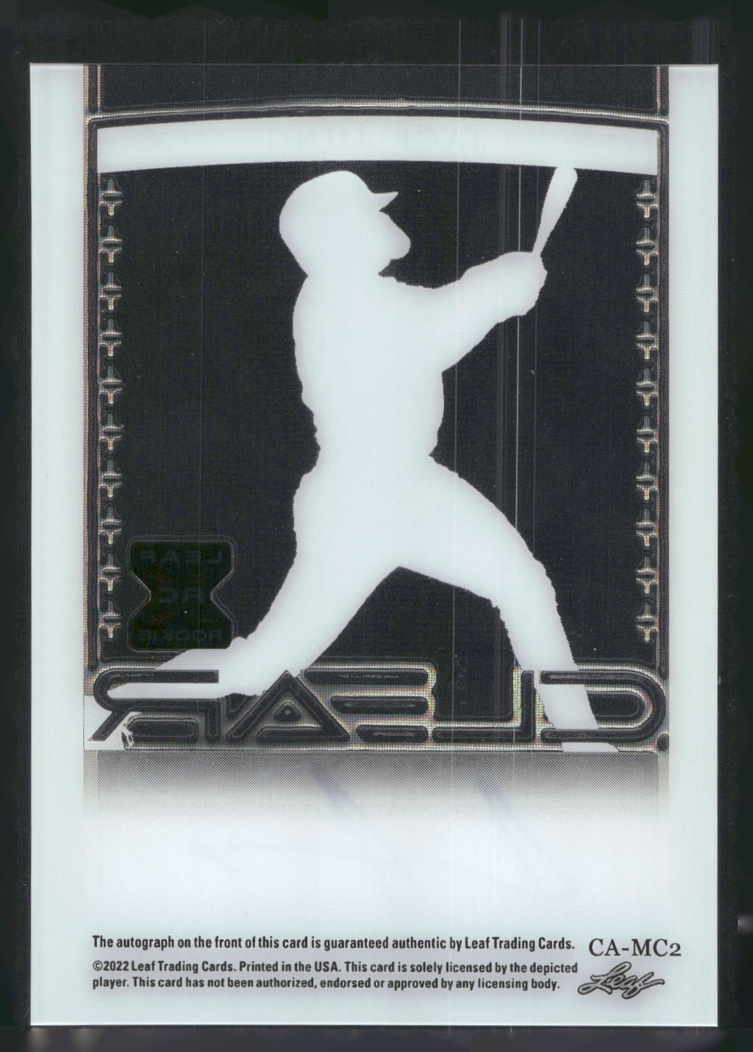 2022 Leaf Trinity #CA-JJ1 Jace Jung Clear Autographs Foil Emerald Spectrum #/15
