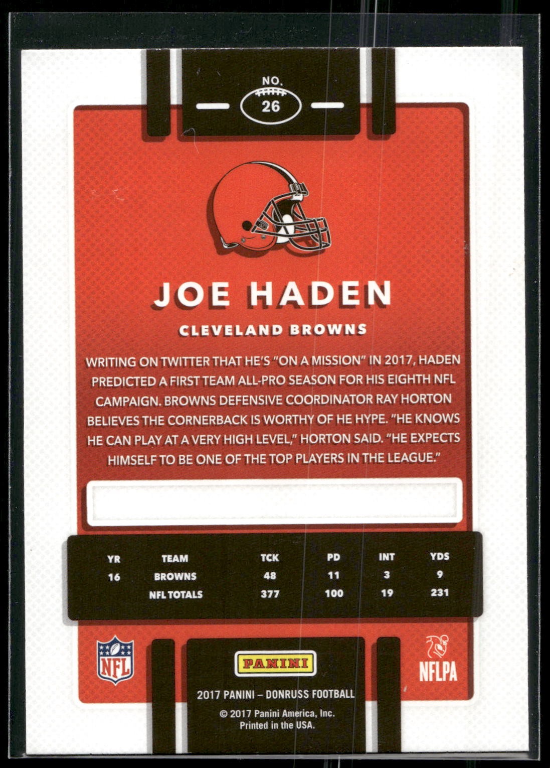 2017 Donruss #26 Joe Haden