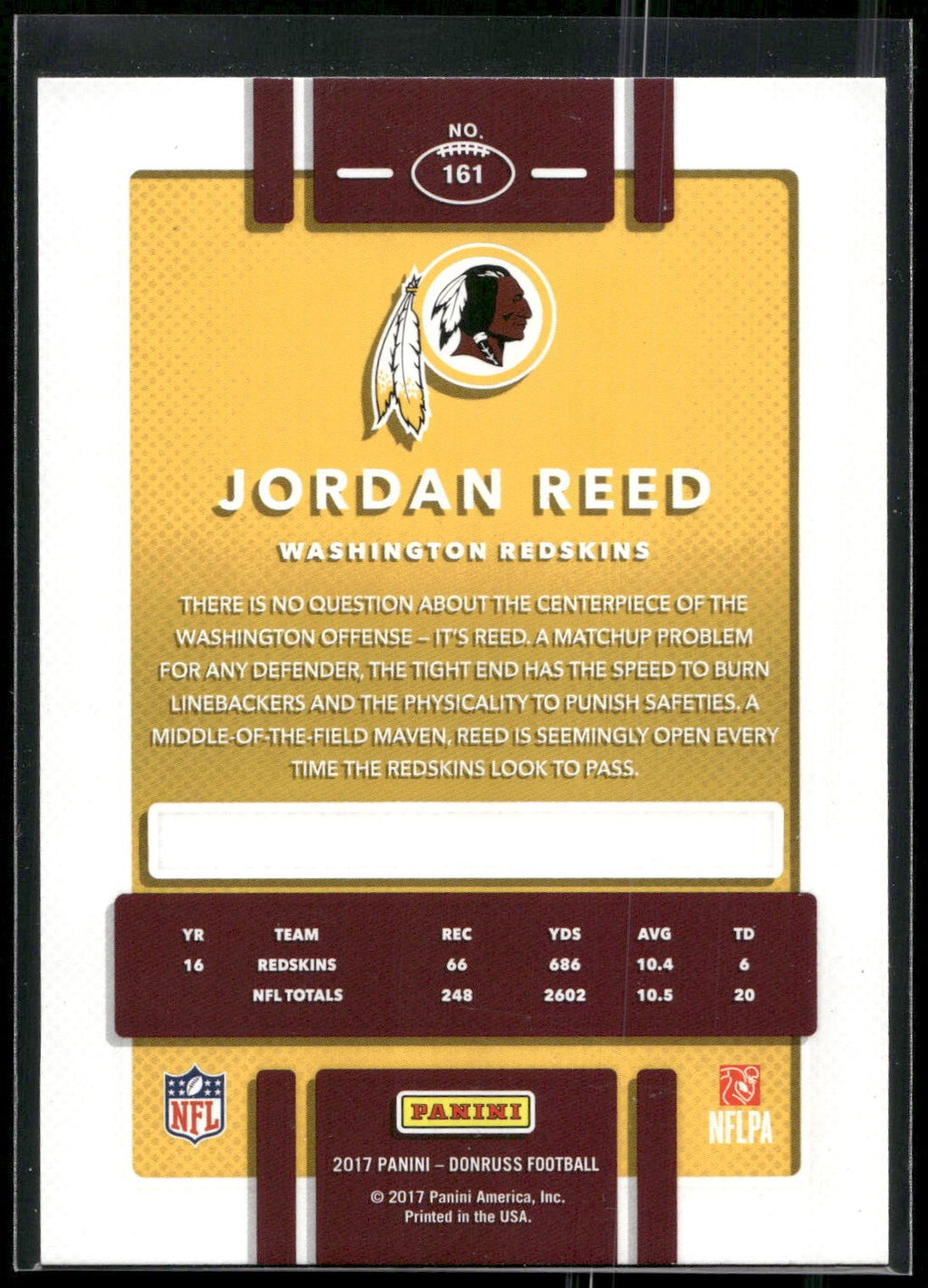 2017 Donruss #161 Jordan Reed
