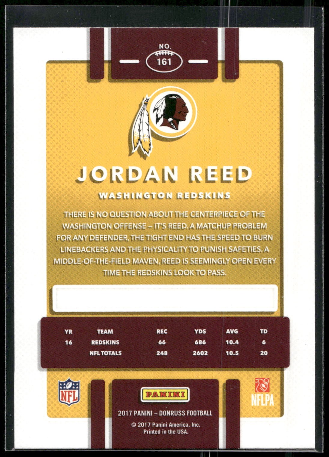 2017 Donruss #161 Jordan Reed