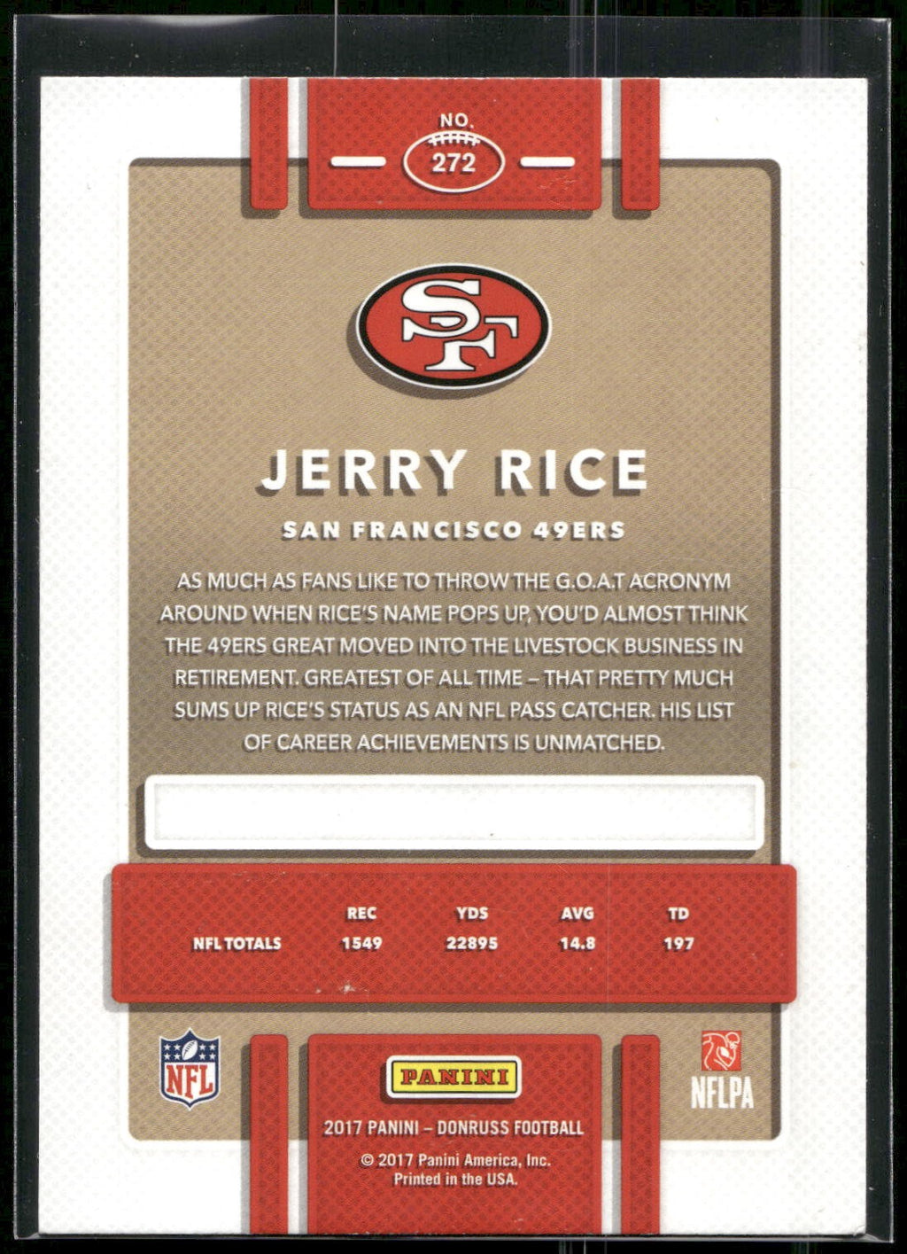 2017 Donruss #272 Jerry Rice
