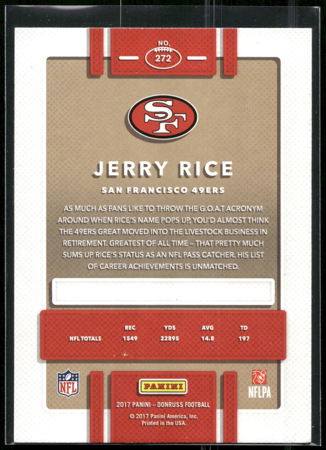 2017 Donruss #272 Jerry Rice
