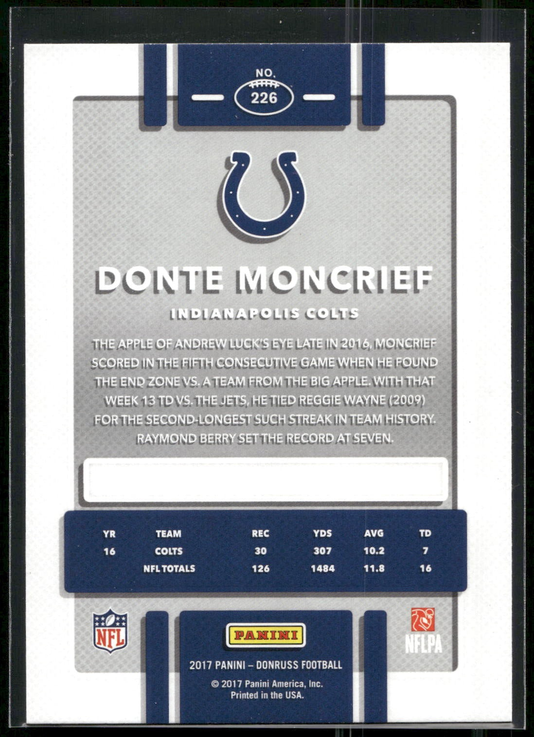 2017 Donruss #226 Donte Moncrief
