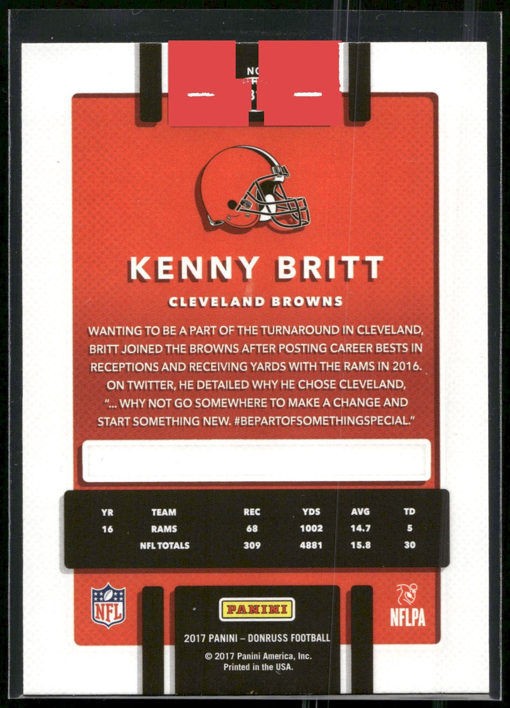 2017 Donruss #81 Kenny Britt