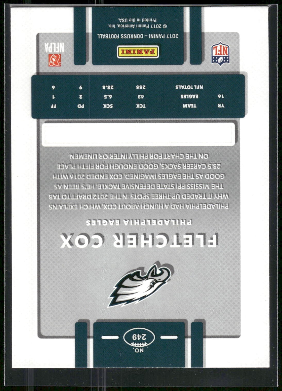 2017 Donruss #249 Fletcher Cox