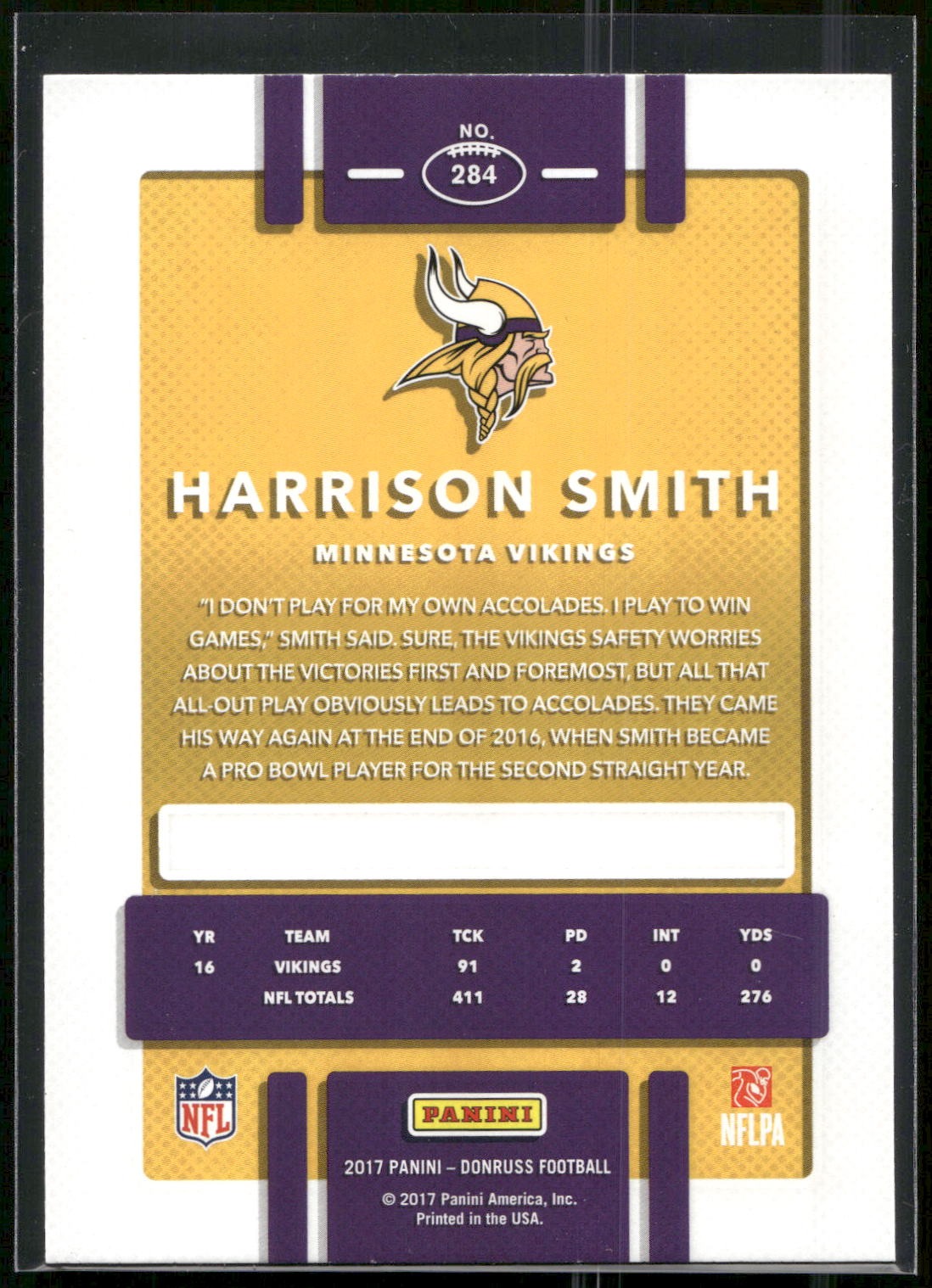 2017 Donruss #284 Harrison Smith