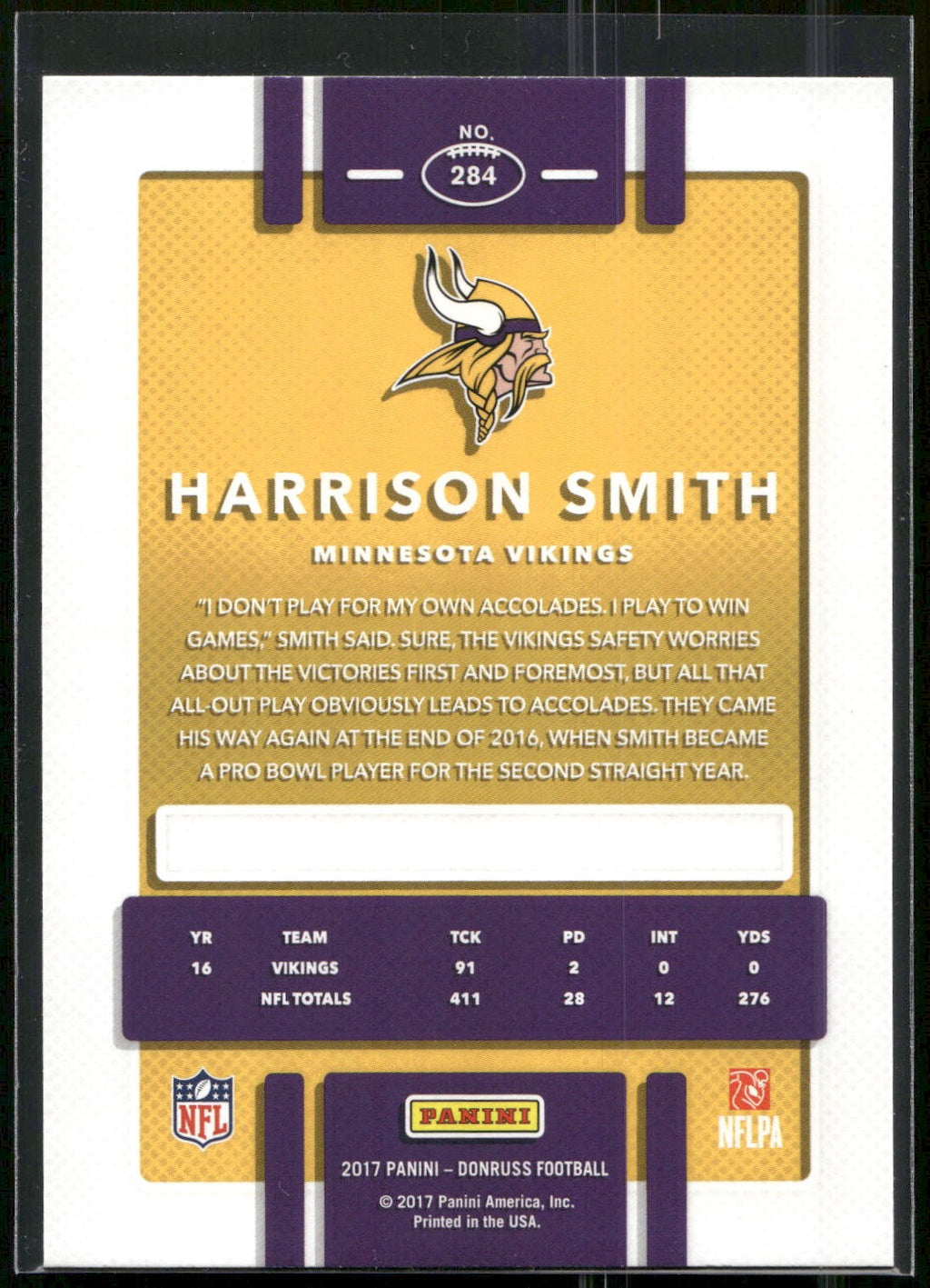2017 Donruss #284 Harrison Smith