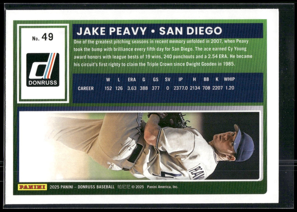2025 Donruss #49 Jake Peavy