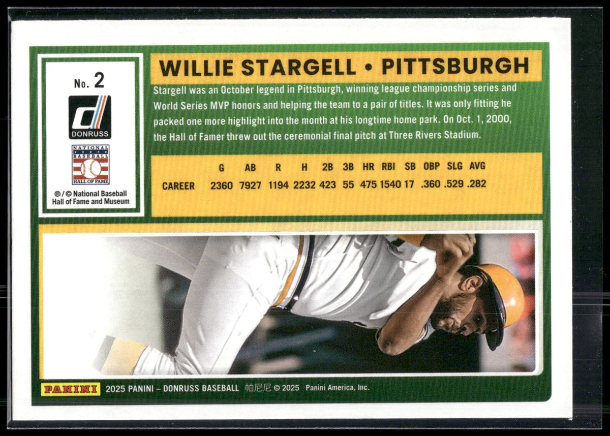 2025 Donruss #2 Willie Stargell