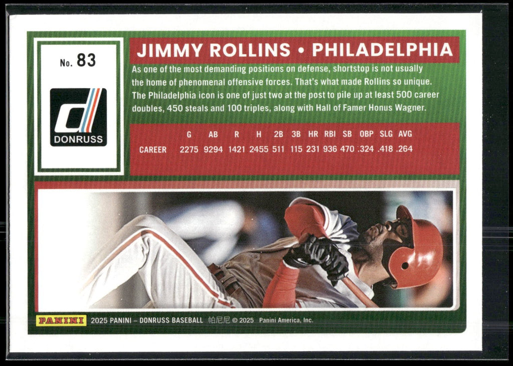 2025 Donruss #83 Jimmy Rollins