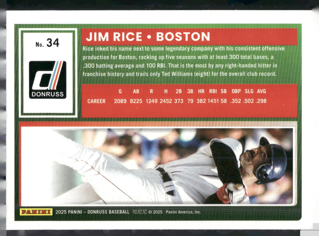 2025 Donruss #34 Jim Rice