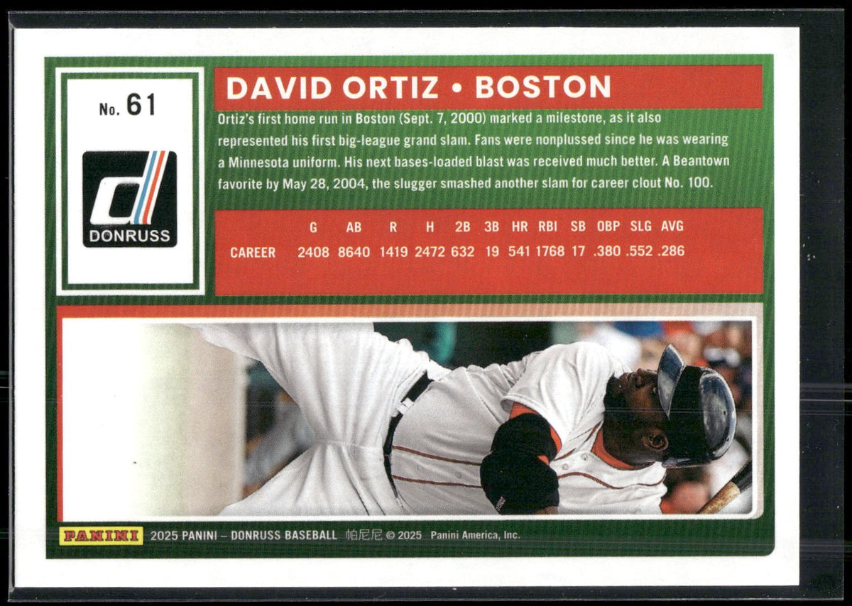 2025 Donruss #61 David Ortiz