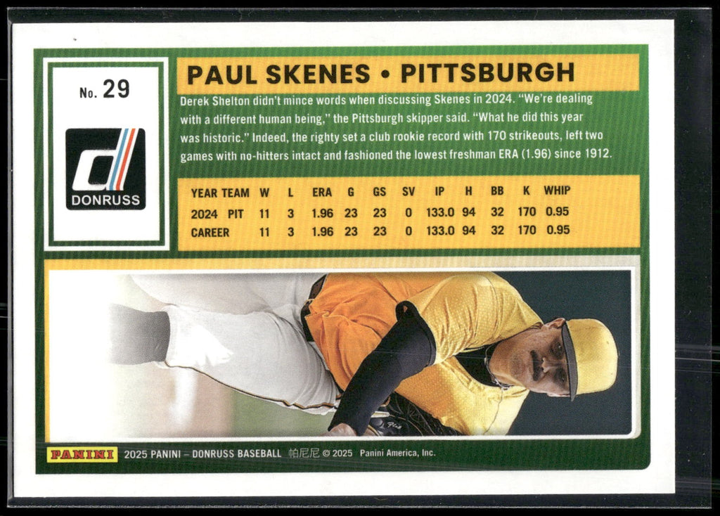 2025 Donruss #29 Paul Skenes