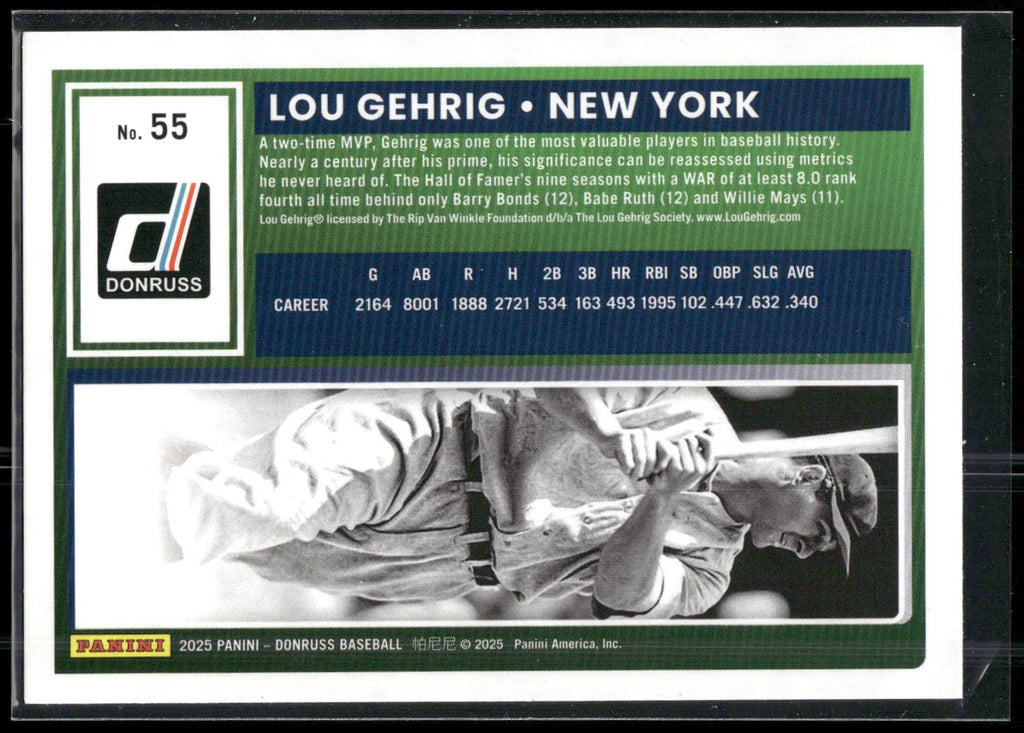 2025 Donruss #55 Lou Gehrig