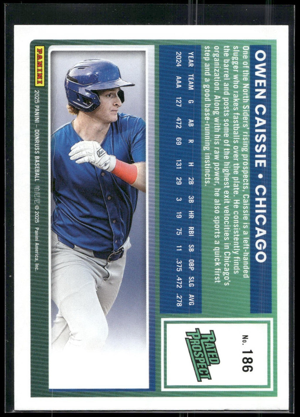 2025 Donruss #186 Owen Caissie