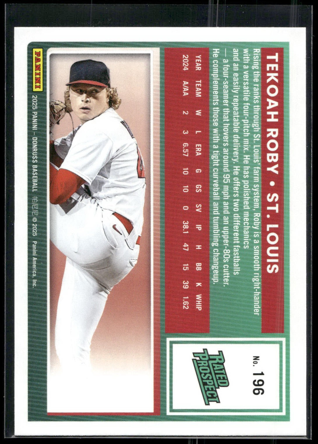 2025 Donruss #196 Tekoah Roby