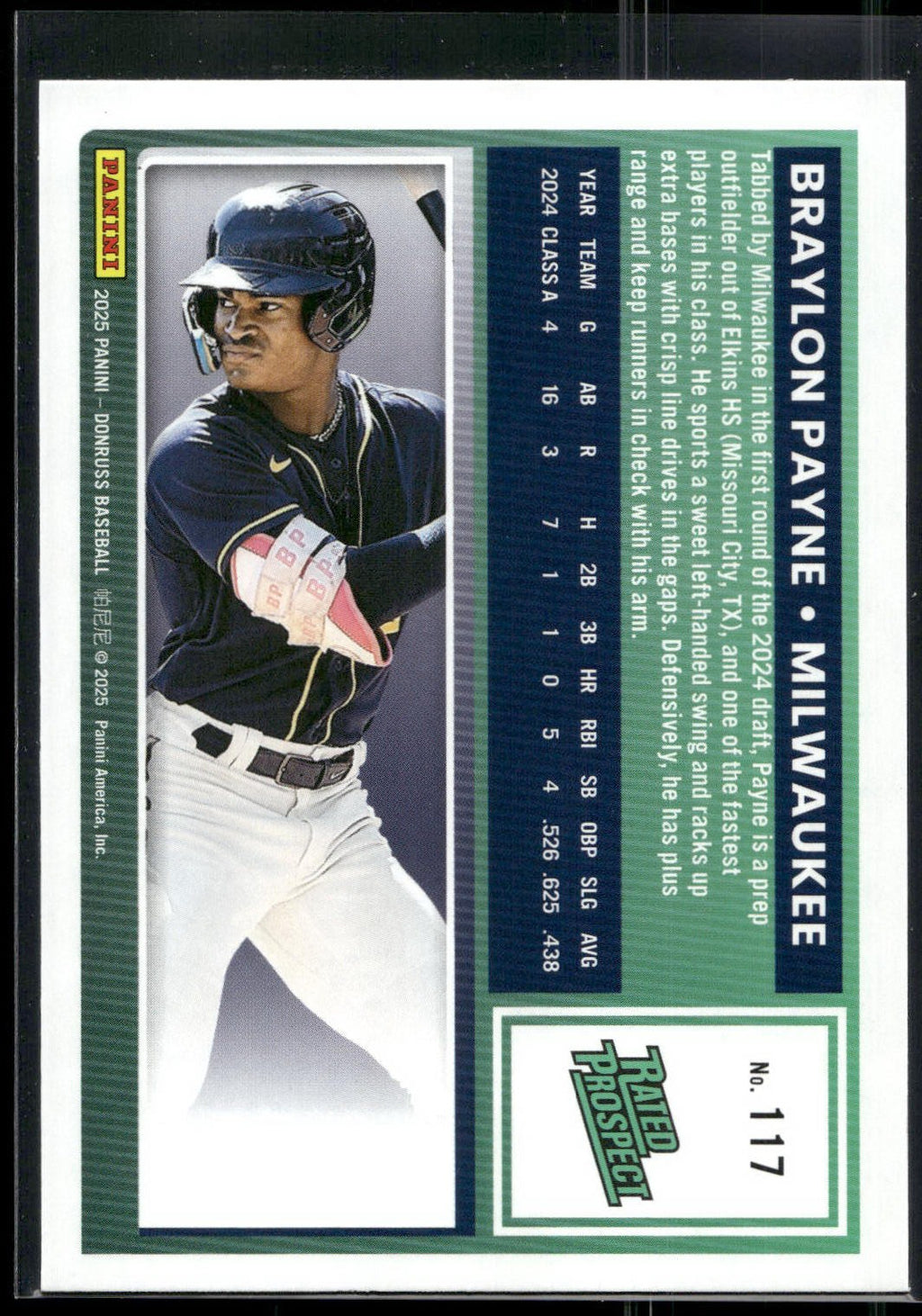 2025 Donruss #117 Braylon Payne