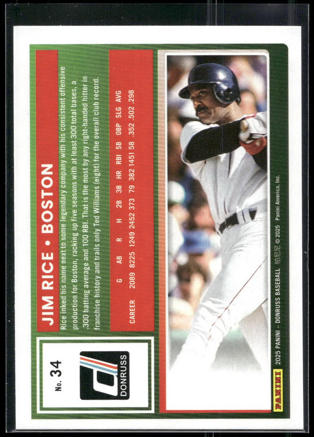 2025 Donruss #34 Jim Rice