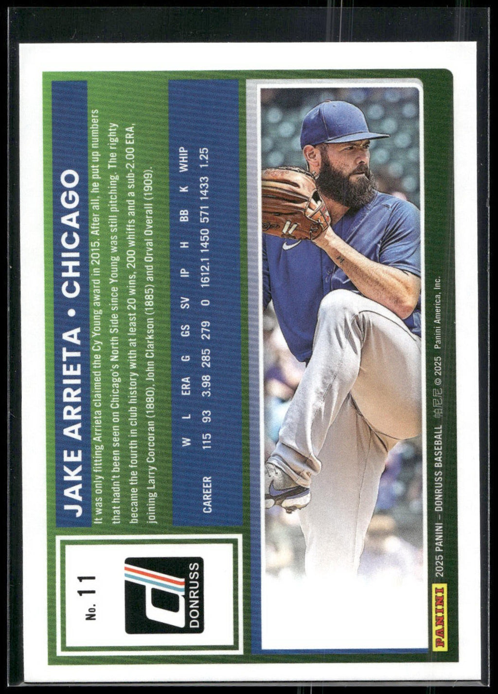 2025 Donruss #11 Jake Arrieta