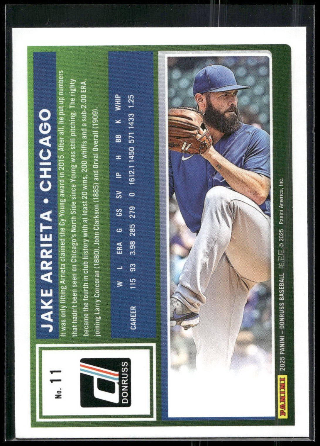 2025 Donruss #11 Jake Arrieta