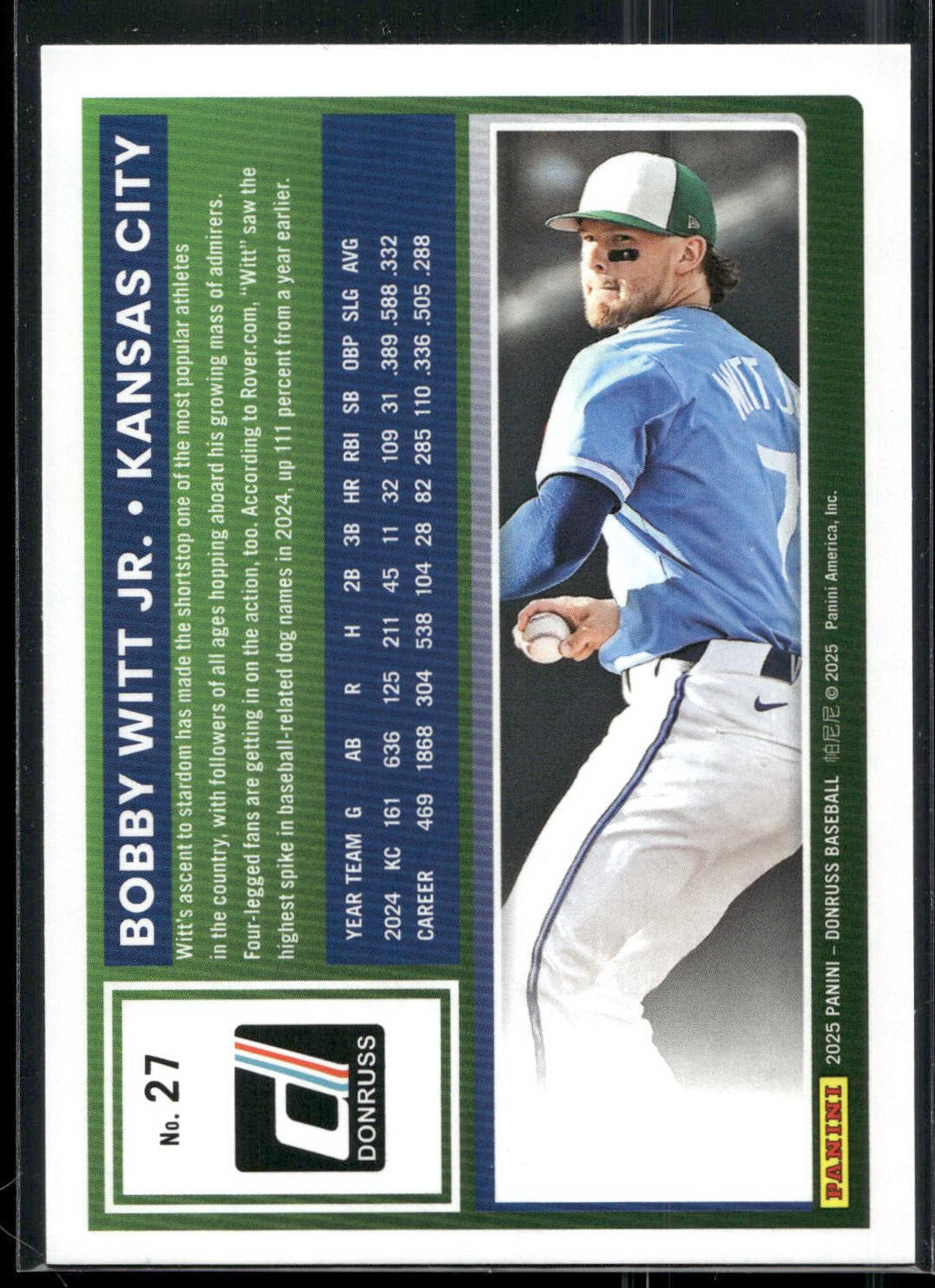 2025 Donruss #27 Bobby Witt Jr.