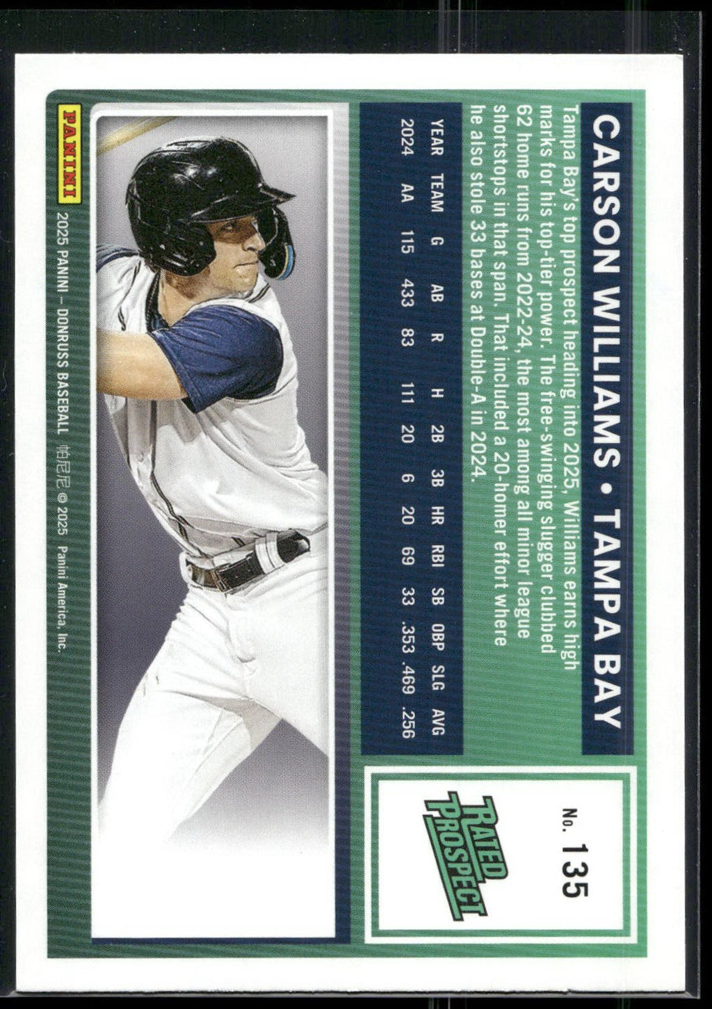 2025 Donruss #135 Carson Williams