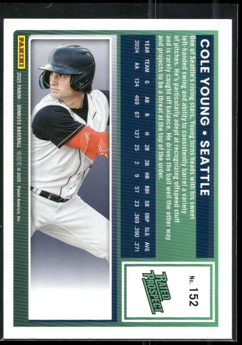 2025 Donruss #152 Cole Young