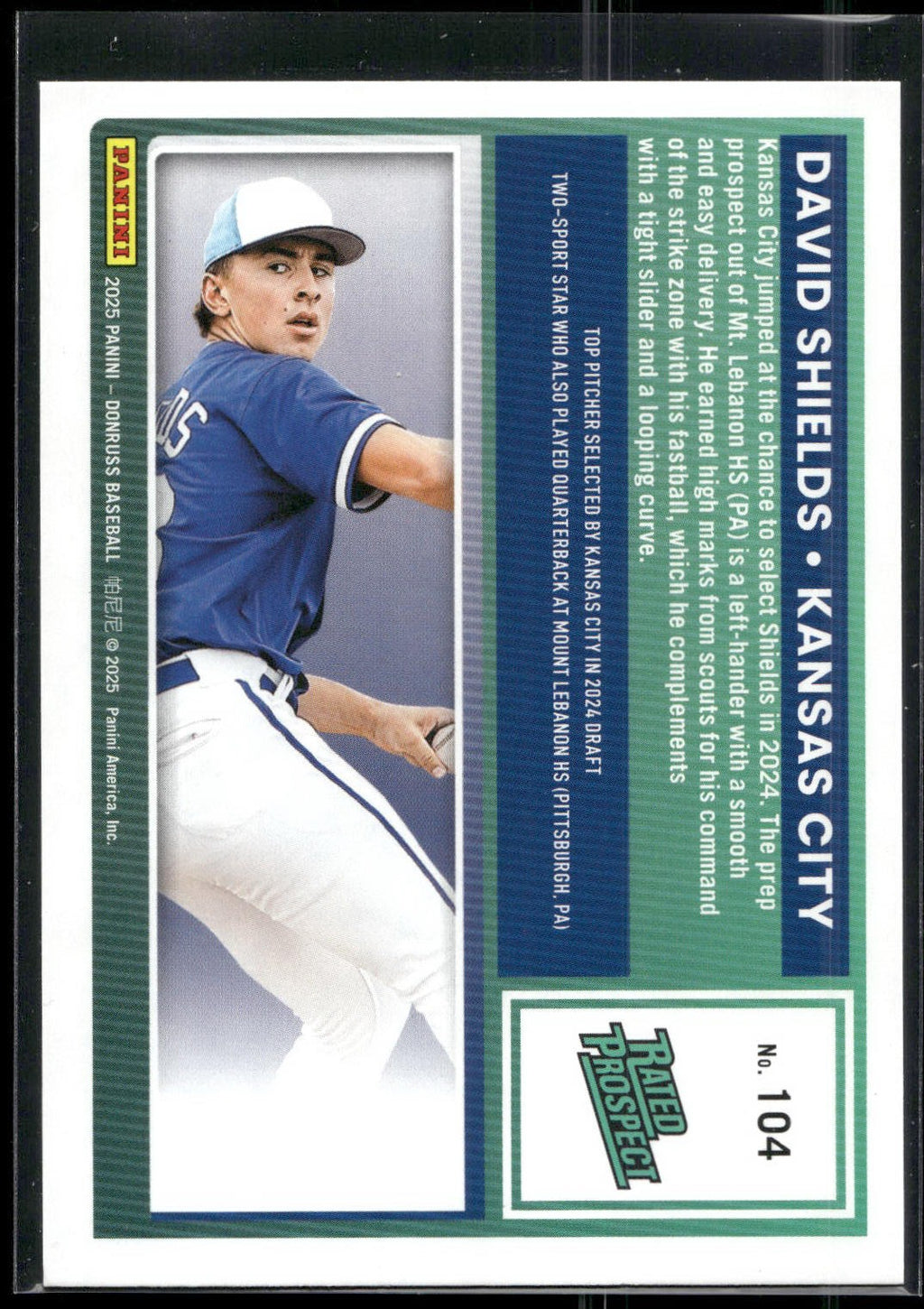 2025 Donruss #104 David Shields