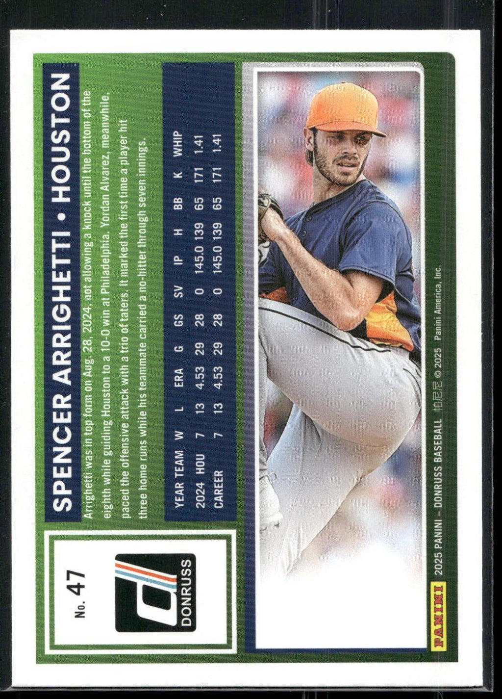 2025 Donruss #47 Spencer Arrighetti
