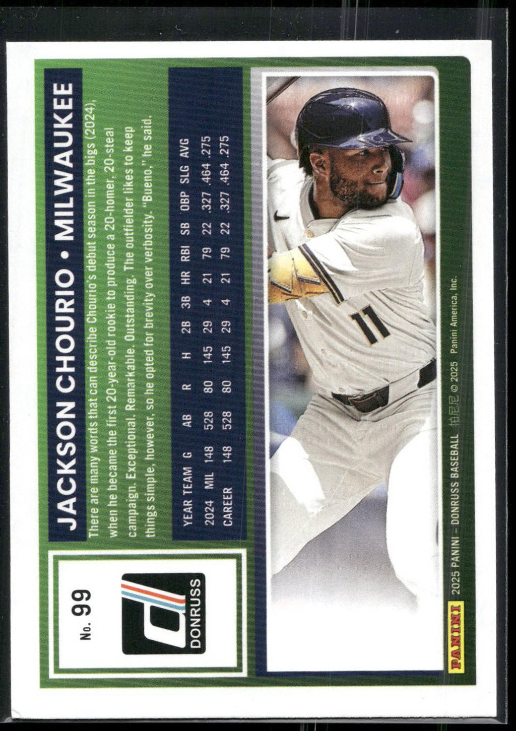 2025 Donruss #99 Jackson Chourio